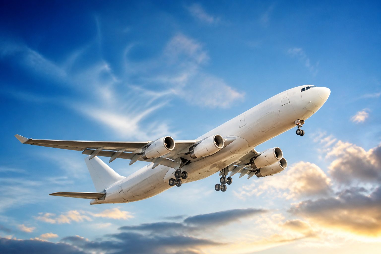Avião de carga em decolagem